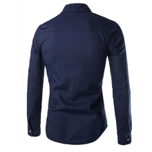 Men's Luxury Casual Slim Fit Stylish Dress Shirts Long Sleeves Cotton Shirts 1STL ELY