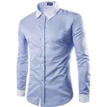 Stylish Mens Casual Button-Down Slim Fit Long Sleeve Formal Dress Shirts Long Sleeves Cotton Shirts 1STL ELY