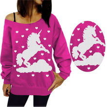 Womens Xmas Off the Shoulder Sweater Tops Pullover Chiristamas Sweaters Christamas Gift 1STL ELY