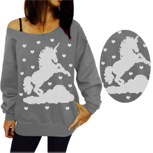 Womens Xmas Off the Shoulder Sweater Tops Pullover Chiristamas Sweaters Christamas Gift 1STL ELY