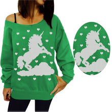 Womens Xmas Off the Shoulder Sweater Tops Pullover Chiristamas Sweaters Christamas Gift 1STL ELY