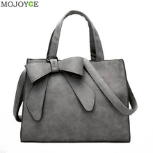 Korean Bow Women Leather Handbag PU Women Messenger Bags Shoulder Crossbody Bag Cute Butterfly Knot Handbag Bolsas Femininas ELY