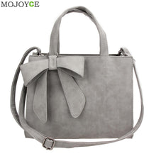 Korean Bow Women Leather Handbag PU Women Messenger Bags Shoulder Crossbody Bag Cute Butterfly Knot Handbag Bolsas Femininas ELY