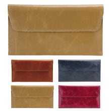 Korean Cow Leather Long Flip Women Wallet Trendy Card Purse Clutch Bag Coin Holder Purse Leather Handbag ELY