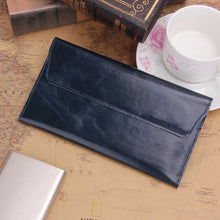 Korean Cow Leather Long Flip Women Wallet Trendy Card Purse Clutch Bag Coin Holder Purse Leather Handbag ELY