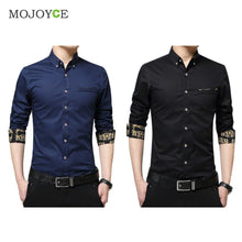 Men Luxury Slim Fit Stylish Dress Shirts Floral Print Long Sleeves Cotton Business Dress Shirt Plus Size ELY