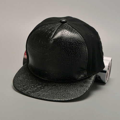 Mens Boy Adjustable Baseball Cap Casual Leather Snapback hip-hop Hat 1STL ELY