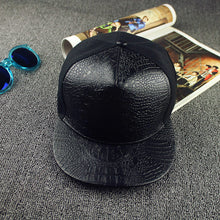 Mens Boy Adjustable Baseball Cap Casual Leather Snapback hip-hop Hat 1STL ELY