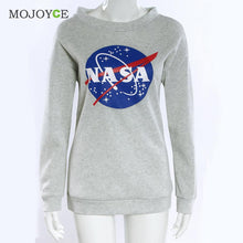 NASA Printed Pullover Sweatshirt Hoodies Loose Baseball Tops Femme Sweatshirt Women Suit Women Hoodies Women ELY