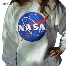 NASA Printed Pullover Sweatshirt Hoodies Loose Baseball Tops Femme Sweatshirt Women Suit Women Hoodies Women ELY