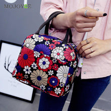 Nylon Small Square Women Bag Floral Printing Shoulder Crossbody Handy Bag Nylon Waterproof Tote Handbag Mummy Lunch Bags ELY