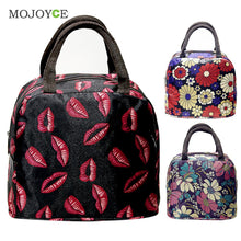 Nylon Small Square Women Bag Floral Printing Shoulder Crossbody Handy Bag Nylon Waterproof Tote Handbag Mummy Lunch Bags ELY
