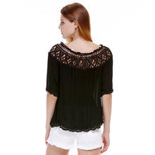 Off Shoulder Women Blouses Tops Half Sleeve Shirt Women Blusa Plus Size blusas femininas Hollow Off Shoulder Top ELY