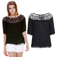 Off Shoulder Women Blouses Tops Half Sleeve Shirt Women Blusa Plus Size blusas femininas Hollow Off Shoulder Top ELY