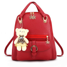 PU Leather Backpack School Bag Student Mochila Feminina Candy Color Women Bags Mochila Bagpack School Bags for Teenagers ELY