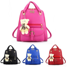 PU Leather Backpack School Bag Student Mochila Feminina Candy Color Women Bags Mochila Bagpack School Bags for Teenagers ELY