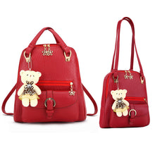 PU Leather Backpack School Bag Student Mochila Feminina Candy Color Women Bags Mochila Bagpack School Bags for Teenagers ELY