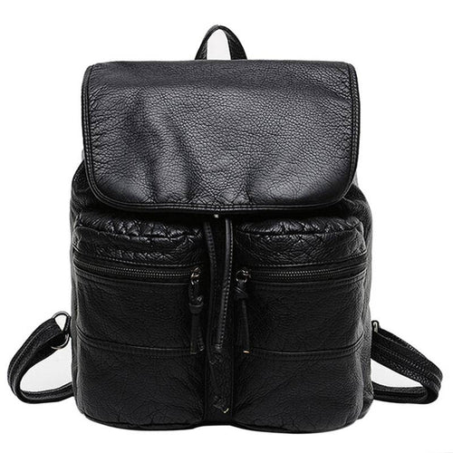 PU Leather Backpack Women School Bags for Teenagers Backpack Travel Bags Package Mochila Feminina ELY