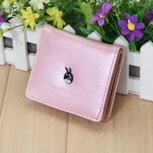 PU Leather Women Wallets Solid Color Women Short Wallets Ladies Cartoon Purses Small Clutch Card Holder Coins Pocket ELY