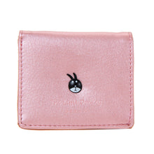 PU Leather Women Wallets Solid Color Women Short Wallets Ladies Cartoon Purses Small Clutch Card Holder Coins Pocket ELY