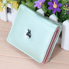 PU Leather Women Wallets Solid Color Women Short Wallets Ladies Cartoon Purses Small Clutch Card Holder Coins Pocket ELY