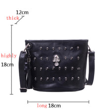 Retro Skull Design Women Messenger Bags Handbags Shoulder Bags Satchel Clutch Girl Black Crossbody Bag bolsas borse ELY