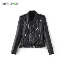 Sexy Slim Biker PU Leather Motorcycle Jacket Women Leather Jacket Short Zipper Coat Outwear Chaquetas Mujer ELY