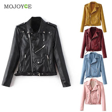Sexy Slim Biker PU Leather Motorcycle Jacket Women Leather Jacket Short Zipper Coat Outwear Chaquetas Mujer ELY