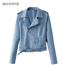 Sexy Slim Biker PU Leather Motorcycle Jacket Women Leather Jacket Short Zipper Coat Outwear Chaquetas Mujer ELY