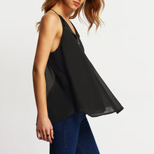 Sleeveless Sexy Zipper Chiffon Cropped Feminino Shirt Women Casual Slim Sling Camis Crop Top for Sleeveles Blusa ELY
