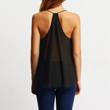 Sleeveless Sexy Zipper Chiffon Cropped Feminino Shirt Women Casual Slim Sling Camis Crop Top for Sleeveles Blusa ELY