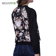 Jacket Women Floral Print Baseball Jacket Zipper Varsity Outwear Coat Women Bomber Jacket jaqueta feminina ELY