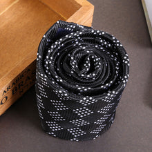 Stylish Jacquard Woven Wedding Silk Slim Tie Plain Skinny Necktie Classic Men's Clothes Accessary 1STL ELY