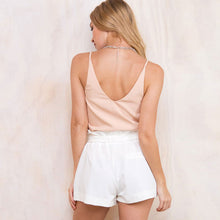 Women High Waist Shorts Belt Solid Casual Women Shorts Cotton Blend Pocket Short Feminino Pantalones Cortos Mujer ELY