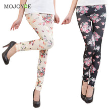 Trendy Skinny Floral Print Leggings Women Stretchy Sexy Pencil Pants Free Size Fitness Legging Fitness Women Leggins ELY