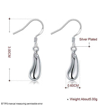 silver plated earing Waterdrop drop Earring silver plated Earrings 36 ELY