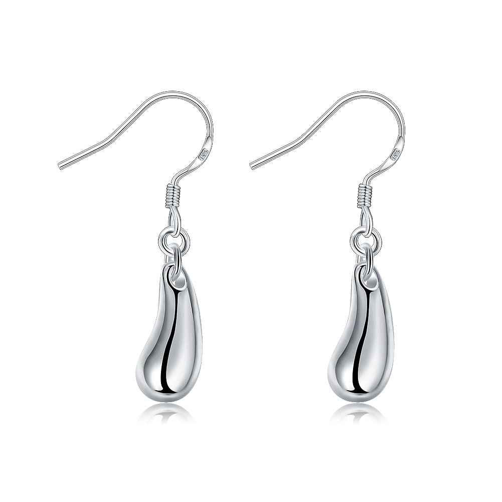 silver plated earing Waterdrop drop Earring silver plated Earrings 36 ELY