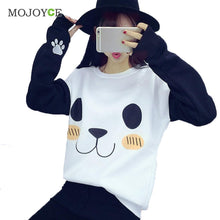 Wind Panda Print Hoodies Women Hoodie sweatshirt women Casual Cartoon Panda Sweatshirts Cute Suit Women ELY