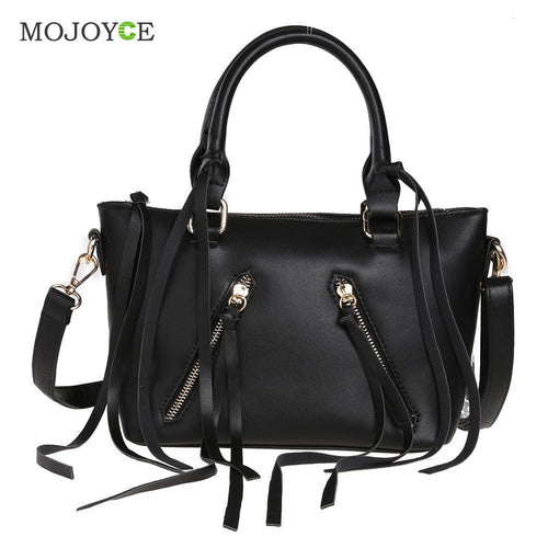 Fasion Women Leather Handbags Tassels Shoulder Cross Body Women Messenger Bag Large Capacity Women Bags Tote ELY