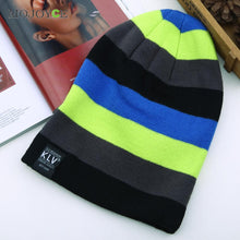 Men Women Beanies Striped Rainbow Colors Hat Cotton Knitted Hats for women Soft Beanie Gorro Cap ELY