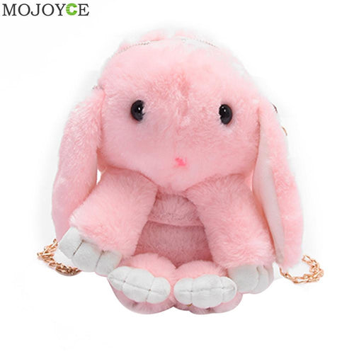Rabbit Fur Handbags Lovely Plush Handbag Women Messenger Bags Bunny Shoulder Crossbody Bag Tote Clutches Designer ELY