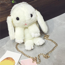 Rabbit Fur Handbags Lovely Plush Handbag Women Messenger Bags Bunny Shoulder Crossbody Bag Tote Clutches Designer ELY