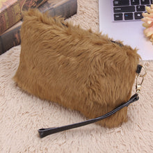 Women Artificial Conny Woollen Wallet Purse Messenger Clutch Bag Long Wallet Casual Lady Cash Purse Women Hand Bag ELY