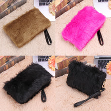Women Artificial Conny Woollen Wallet Purse Messenger Clutch Bag Long Wallet Casual Lady Cash Purse Women Hand Bag ELY
