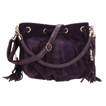 Women Bag Handbag Artificial Conny Woolen Drawstring NubuckBucket Brand Handbag Shoulder Bag Tassel Hand Bag Clutch ELY