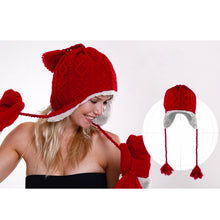 Women Caps Hats Plush Earflap Hat Knitted Wool Beanie Cap Woolen Warm Christmas Caps 1STL ELY