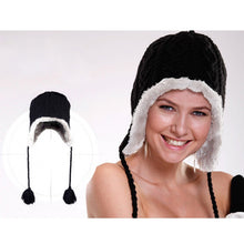 Women Caps Hats Plush Earflap Hat Knitted Wool Beanie Cap Woolen Warm Christmas Caps 1STL ELY