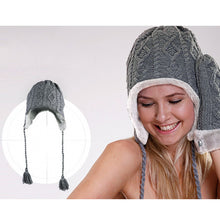 Women Caps Hats Plush Earflap Hat Knitted Wool Beanie Cap Woolen Warm Christmas Caps 1STL ELY
