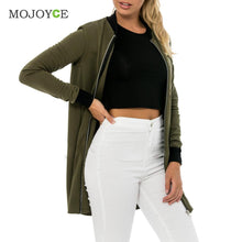 Women Basic Coats Long Sleeves Bomber Jacket Classic Style Zip Up Biker Vintage Stylish Coats 1STL ELY