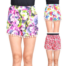 Women High Waist Short Tassel Floral Print Casual Beach Women Shorts Short Feminino Pantalones Cortos Mujer 1STL ELY